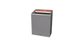 The Configure™ Decorative Waste Containers provide a recycling solution with sleek, smooth surfaces and contoured edges. This recycling system has a modern appearance that will fit seamlessly into any indoor or outdoor commercial environment. Please note: this SKU is a Configure™ 1-Stream 45 Gallon container with a "Glass" label.