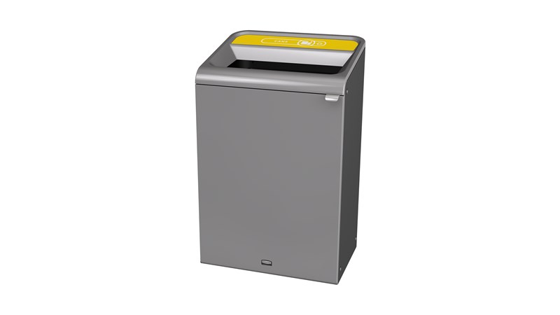 The Configure™ Decorative Waste Containers provide a recycling solution with sleek, smooth surfaces and contoured edges. This recycling system has a modern appearance that will fit seamlessly into any indoor or outdoor commercial environment. Please note: this SKU is a Configure™ 1-Stream 33 Gallon container with a "Cans" label.