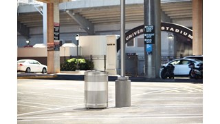 The heavy-duty Classics Decorative Waste Container has a perforated steel design for a clean and modern appearance. This container is a smart choice for high-traffic areas and can be used both outdoors and indoors.