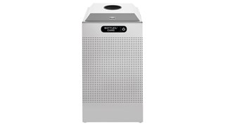 The sleek Silhouettes 29 Gallon FGDCR24 Decorative Square Indoor Recycling Container has a contemporary perforated pattern designed to seamlessly and beautifully blend with modern facilities and environments. High-quality materials and craftsmanship ensure containers can withstand the rigors of everyday use.