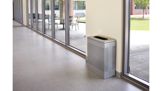 Der schlanke und dekorative Silhouettes Abfallbehälter für Innenräume mit 49 Liter Fassungsvermögen (FGSR14) fügt sich mit seinem modernen Lochmuster harmonisch und formschön in moderne Einrichtungen und Umgebungen ein.