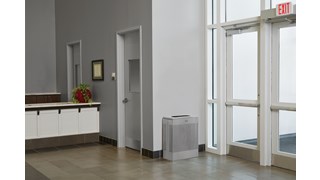 Der schlanke und dekorative Silhouettes Abfallbehälter für Innenräume mit 85 Liter Fassungsvermögen (FGSR18) fügt sich mit seinem modernen Lochmuster harmonisch und formschön in moderne Einrichtungen und Umgebungen ein.