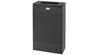 The sleek Silhouettes 13 Gallon FGSR14 Decorative Rectangle Indoor Waste Container has a contemporary perforated pattern designed to seamlessly and beautifully blend with modern facilities and environments. High-quality materials and craftsmanship ensure containers can withstand the rigors of everyday use.