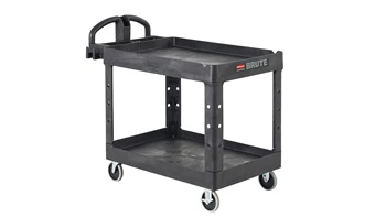 Heavy-Duty Ergo Handle Utility Carts (Lipped-Shelf)