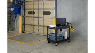 The BRUTE Heavy-Duty Utility Cart with Lipped Shelf transports materials, supplies, and heavy loads securely with up to 500 lbs. load capacity. The lipped shelves prevents items from falling off the cart and features an integrated V-notch to hold pipe and conduit securely for safe cutting.