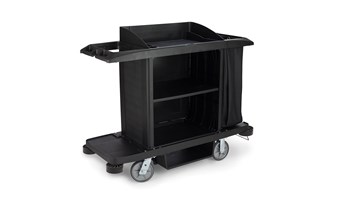 Executive Traditional Full-Size Housekeeping Cart, Black