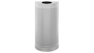 The sleek Half Round 45 l FGSH12 Decorative Half-Round Indoor Waste Container has a contemporary perforated designed to seamlessly and beautifully blend with modern facilities and environments.