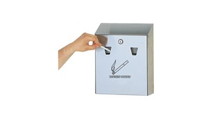 Simply snuff out cigarettes on the extinguishing screen and drop into the receptacle.