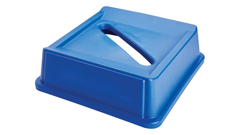 Paper Recycling Tops for Untouchable® containers help facilitate recycling sortation and waste disposal.