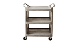 The Rubbermaid Commercial Utility Cart is a versatile, durable cart able to perform a wide variety of tasks.