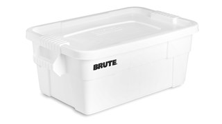 Der BRUTE-Allzweck-Lebensmittelvorratsbehälter mit Deckel von Rubbermaid Commercial ist die ideale Lösung für die Lagerung und den Transport von Lebensmitteln in Großküchen.