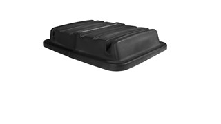 The Rubbermaid Commercial 20 Cubic Feet Cube Truck Lid, Black