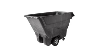 The Rubbermaid Commercial Tilt Dump Truck, Structural Foam, offers industrial strength construction to transport heavy loads up to 1250 lbs.
