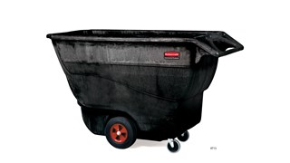 The Rubbermaid Commercial Tilt Dump Truck, Structural Foam, offers industrial strength construction to transport heavy loads up to 1250 lbs.