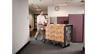 The Rubbermaid Commercial Convertible Platform Truck features a unique, convertible design that quickly transforms the bulk load capacity of a standard hand truck to the functionality of a heavy-duty, two-shelf utility cart.