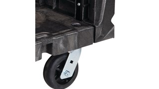 The Rubbermaid Commercial Convertible Platform Truck features a unique, convertible design that quickly transforms the bulk load capacity of a standard hand truck to the functionality of a heavy-duty, two-shelf utility cart.