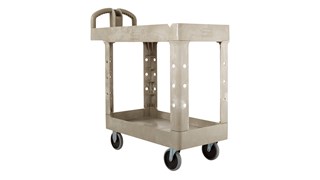 The Rubbermaid Commercial Small Utility Cart is a versatile, durable cart that can transport up to 500 lbs.