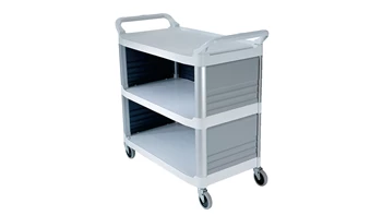 Service Cart with Enclosed End Panels on 3 Sides