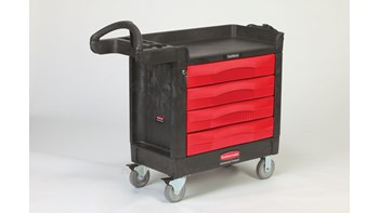 Le chariot utilitaire Rubbermaid TradeMaster transporte facilement les outils et accessoires là où vous en avez besoin.