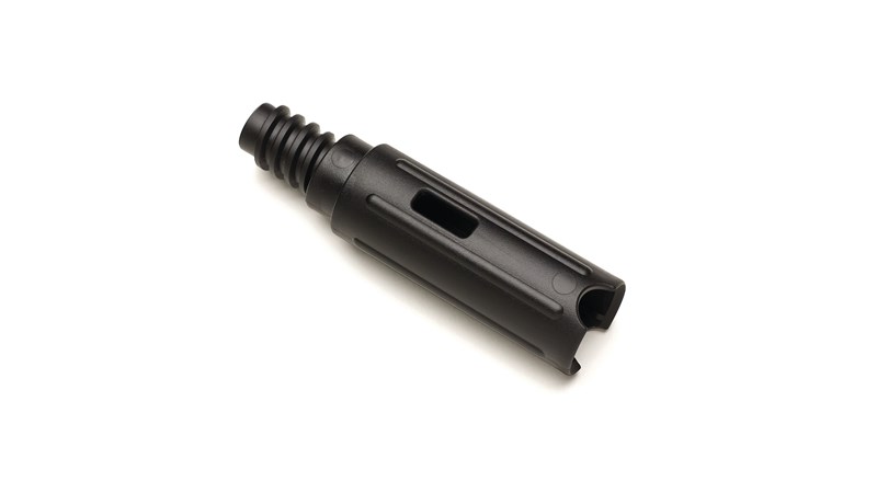 The Rubbermaid Commercial HYGEN™ Quick-Connect Adaptor allows use of standard 1" threaded tools with Quick-Connect handles and poles.