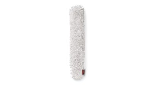 La funda del plumero Flexi-Wand de microfibra Rubbermaid Commercial HYGEN™ atrapa fácilmente el polvo, el cabello y las partículas más grandes.