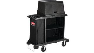 The Rubbermaid Commercial Executive Compact Housekeeping Cart is a complete system solution for housekeeping.