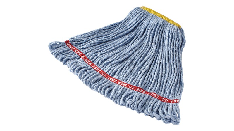 Cette frange de lavage Rubbermaid Web Foot® contient une protection antimicrobienne contre la croissance de bactéries à l’origine des taches et des odeurs.