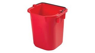 The 5-Quart (4.73 Litre) Pail for Cleaning Carts provides a quick and easy way to clean in tight places.