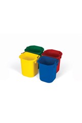 4er-Pack aus 4,7-liter-Desinfektionseimern – blau, rot, gelb, grün