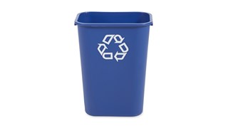 The Rubbermaid Commercial Deskside containers are space-efficient, economical, and an easy and an effective deskside recycling solution.
