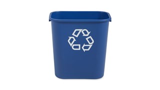 Le collecteur de tri sélectif Rubbermaid est peu encombrant, économique et  offre une solution de recyclage simple et efficace au bureau.