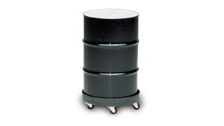 The Rubbermaid Commercial Universal Drum Dolly Cart quickly and easily transports waste containers up to 226.79 kg. throughout your facility.