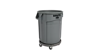 Rubbermaid Commercial BRUTE® Dolly smoothly and efficiently transports 76 l, 121 l, 167 l, 208 L BRUTE® containers easily and quickly.