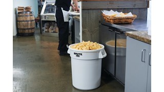 Straight wall design and inmold branding make containers ideal for use in food-handling environment.