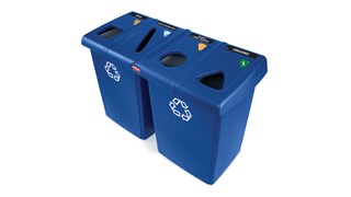 The Four-Stream Glutton® Recycling Station is a high-capacity, all-in-one centralized solution for efficient waste separation.