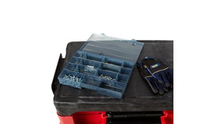 The Rubbermaid Commercial Rolling Tool Chest moves productivity right to the work site with a total tool storage and mobile workbench system.